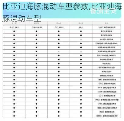 比亚迪海豚混动车型参数,比亚迪海豚混动车型