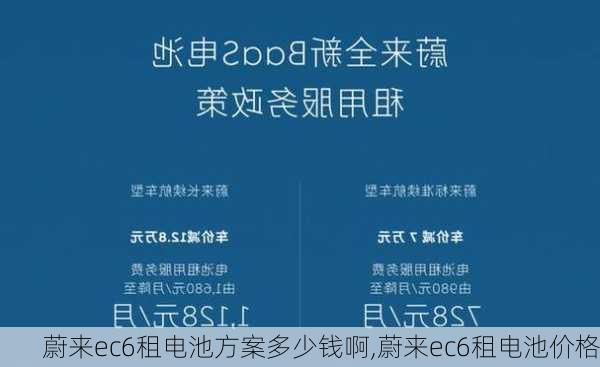 蔚来ec6租电池方案多少钱啊,蔚来ec6租电池价格