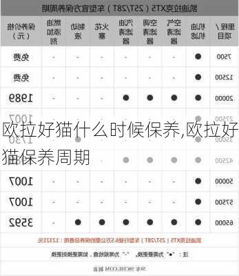 欧拉好猫什么时候保养,欧拉好猫保养周期