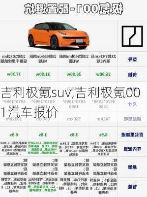 吉利极氪suv,吉利极氪001汽车报价