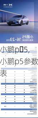 小鹏p 5,小鹏p5参数表