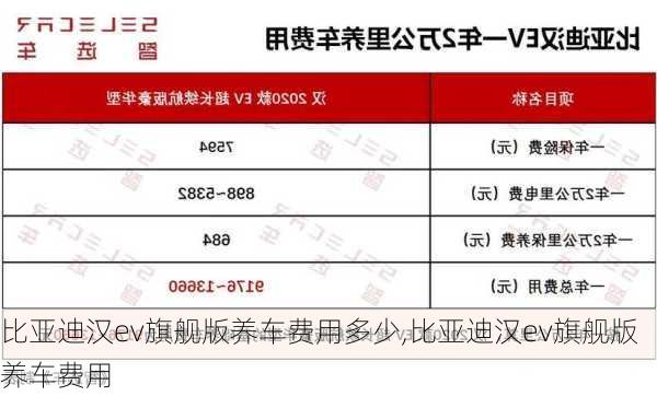 比亚迪汉ev旗舰版养车费用多少,比亚迪汉ev旗舰版养车费用