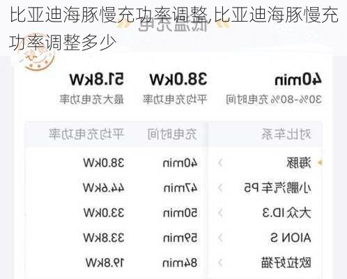 比亚迪海豚慢充功率调整,比亚迪海豚慢充功率调整多少