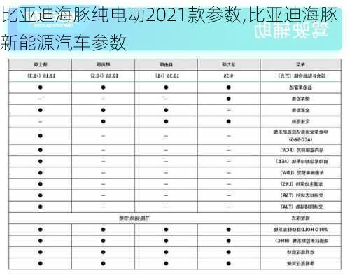 比亚迪海豚纯电动2021款参数,比亚迪海豚新能源汽车参数