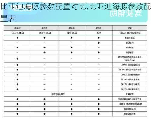 比亚迪海豚参数配置对比,比亚迪海豚参数配置表