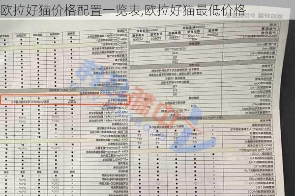 欧拉好猫价格配置一览表,欧拉好猫最低价格