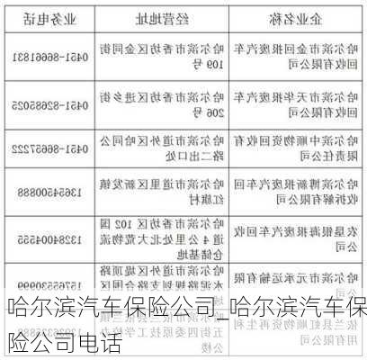 哈尔滨汽车保险公司_哈尔滨汽车保险公司电话