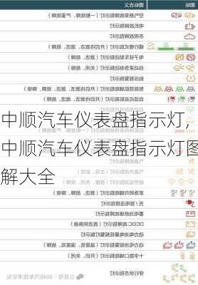 中顺汽车仪表盘指示灯,中顺汽车仪表盘指示灯图解大全