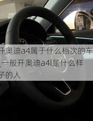 开奥迪a4属于什么档次的车_一般开奥迪a4l是什么样子的人