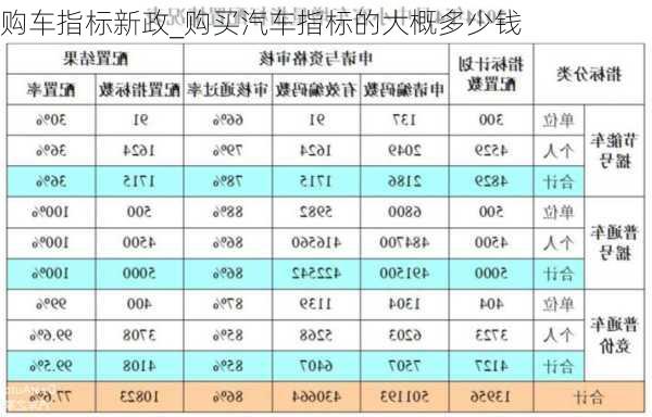 购车指标新政_购买汽车指标的大概多少钱