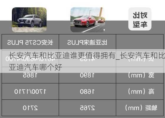长安汽车和比亚迪谁更值得拥有_长安汽车和比亚迪汽车哪个好
