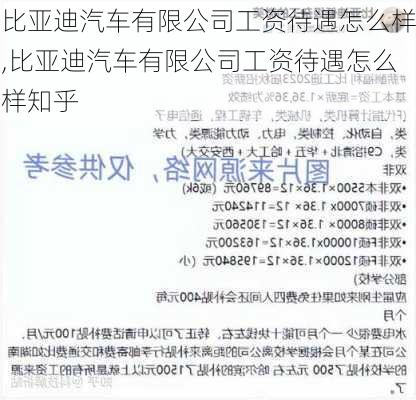 比亚迪汽车有限公司工资待遇怎么样,比亚迪汽车有限公司工资待遇怎么样知乎