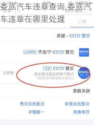 娄底汽车违章查询,娄底汽车违章在哪里处理