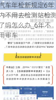 汽车年检新规定6年内不用去检测站检测了吗怎么办_6年不用审车