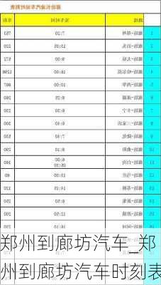 郑州到廊坊汽车_郑州到廊坊汽车时刻表