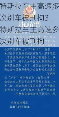 特斯拉车主高速多次别车被刑拘3_特斯拉车主高速多次别车被刑拘