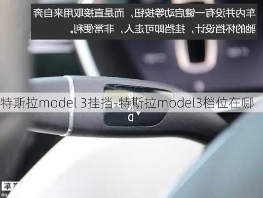 特斯拉model 3挂挡-特斯拉model3档位在哪