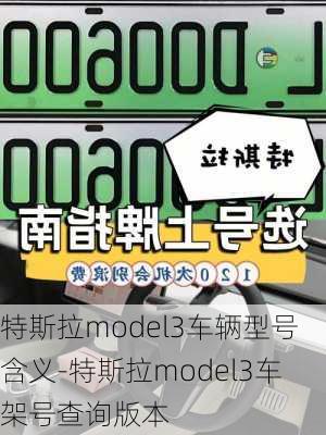 特斯拉model3车辆型号含义-特斯拉model3车架号查询版本