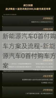 新能源汽车0首付购车方案及流程-新能源汽车0首付购车方案