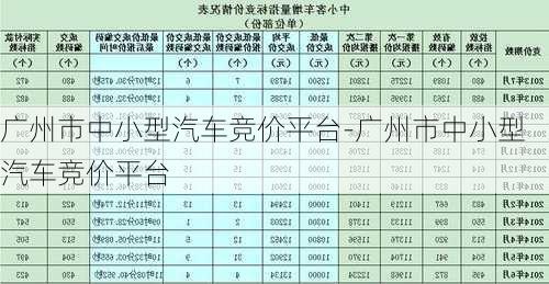 广州市中小型汽车竞价平台-广州市中小型汽车竞价平台