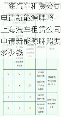 上海汽车租赁公司申请新能源牌照-上海汽车租赁公司申请新能源牌照要多少钱