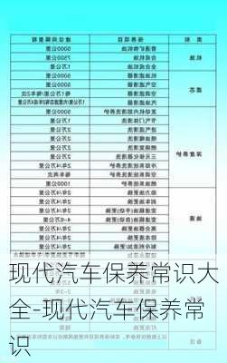 现代汽车保养常识大全-现代汽车保养常识