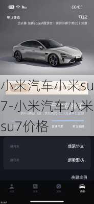 小米汽车小米su7-小米汽车小米su7价格