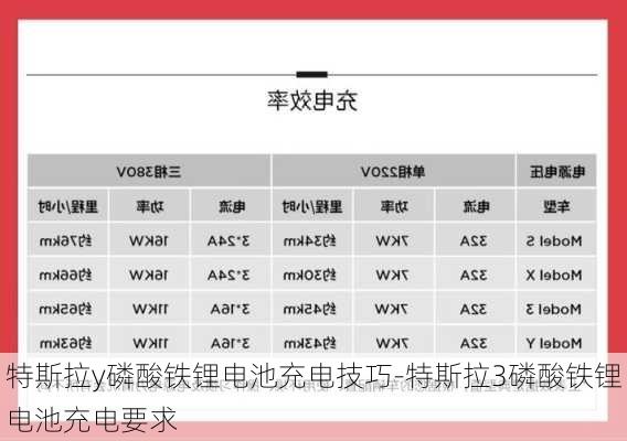 特斯拉y磷酸铁锂电池充电技巧-特斯拉3磷酸铁锂电池充电要求