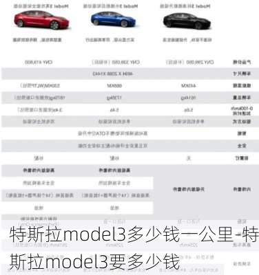 特斯拉model3多少钱一公里-特斯拉model3要多少钱