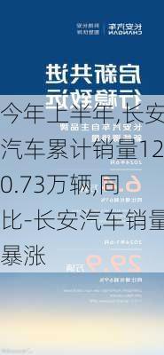 今年上半年,长安汽车累计销量120.73万辆,同比-长安汽车销量暴涨