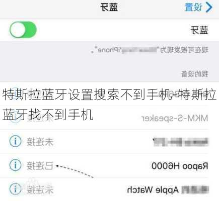 特斯拉蓝牙设置搜索不到手机-特斯拉蓝牙找不到手机