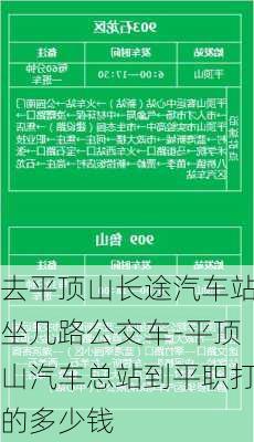 去平顶山长途汽车站坐几路公交车-平顶山汽车总站到平职打的多少钱