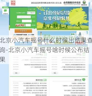 北京小汽车摇号什么时候出结果查询-北京小汽车摇号啥时候公布结果