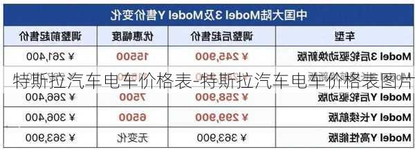 特斯拉汽车电车价格表-特斯拉汽车电车价格表图片