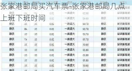 张家港邮局买汽车票-张家港邮局几点上班下班时间