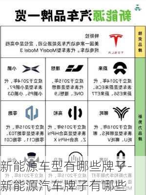 新能源车型有哪些牌子-新能源汽车牌子有哪些