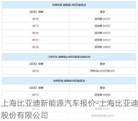 上海比亚迪新能源汽车报价-上海比亚迪股份有限公司