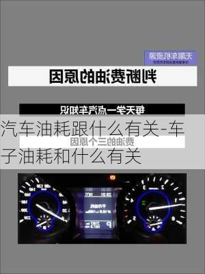 汽车油耗跟什么有关-车子油耗和什么有关