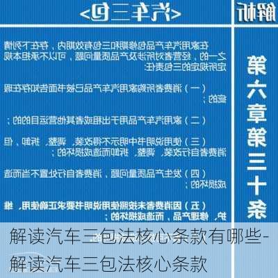 解读汽车三包法核心条款有哪些-解读汽车三包法核心条款